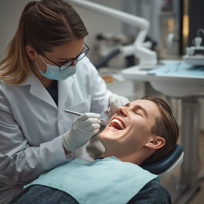 Procedimento odontológico com cuidado na DENS Odontologia